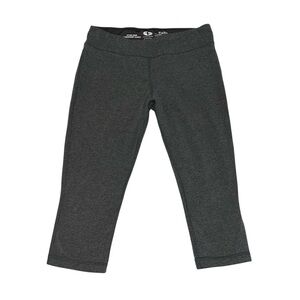 Athletic Works Grey Fitted Capri Leggings Size Medium Athleisure Sporty Fitness